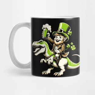 Lucky Leprechaun T-Rex Rider: Ultimate St. Patrick's Day Party Shirt Mug